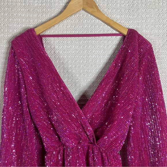 HELLO MOLLY hot pink sequin Static Memory mini dress 4 Taylor Swift - Picture 2 of 9